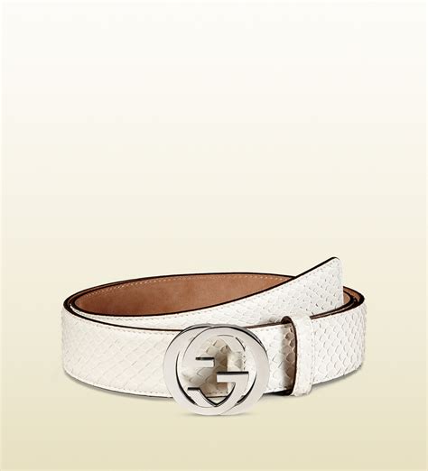 small white gucci belt|white Gucci belt snake buckle.